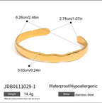 Zircon colorfast 18k gold stainless steel bracelet
