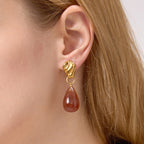 Resin-inspired luxury stainless steel earrings