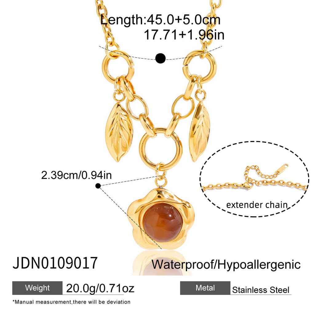 Luxury-featured stainless steel resin sweater chain