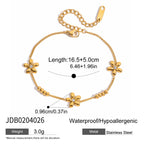 High-quality stainless steel zircon bracelet that won't fade.