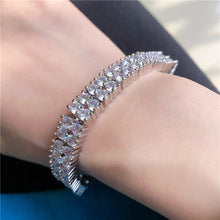Full diamond copper zircon copper alloy bracelet