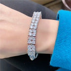 Full diamond copper zircon copper alloy bracelet