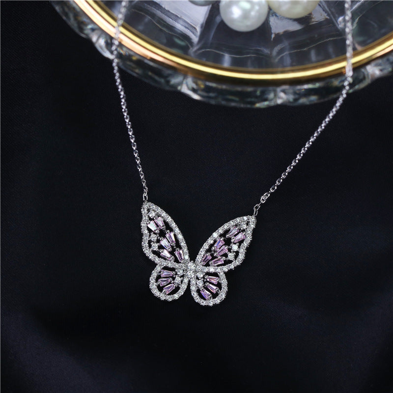 Butterfly-set Zircon Copper Alloy Set