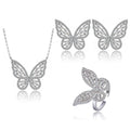Butterfly-set Zircon Copper Alloy Set