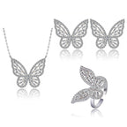 Butterfly-set Zircon Copper Alloy Set