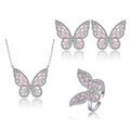 Butterfly-set Zircon Copper Alloy Set