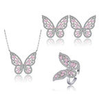 Butterfly-set Zircon Copper Alloy Set