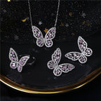Butterfly-set Zircon Copper Alloy Set
