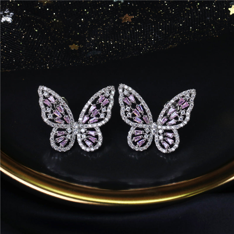 Butterfly-set Zircon Copper Alloy Set