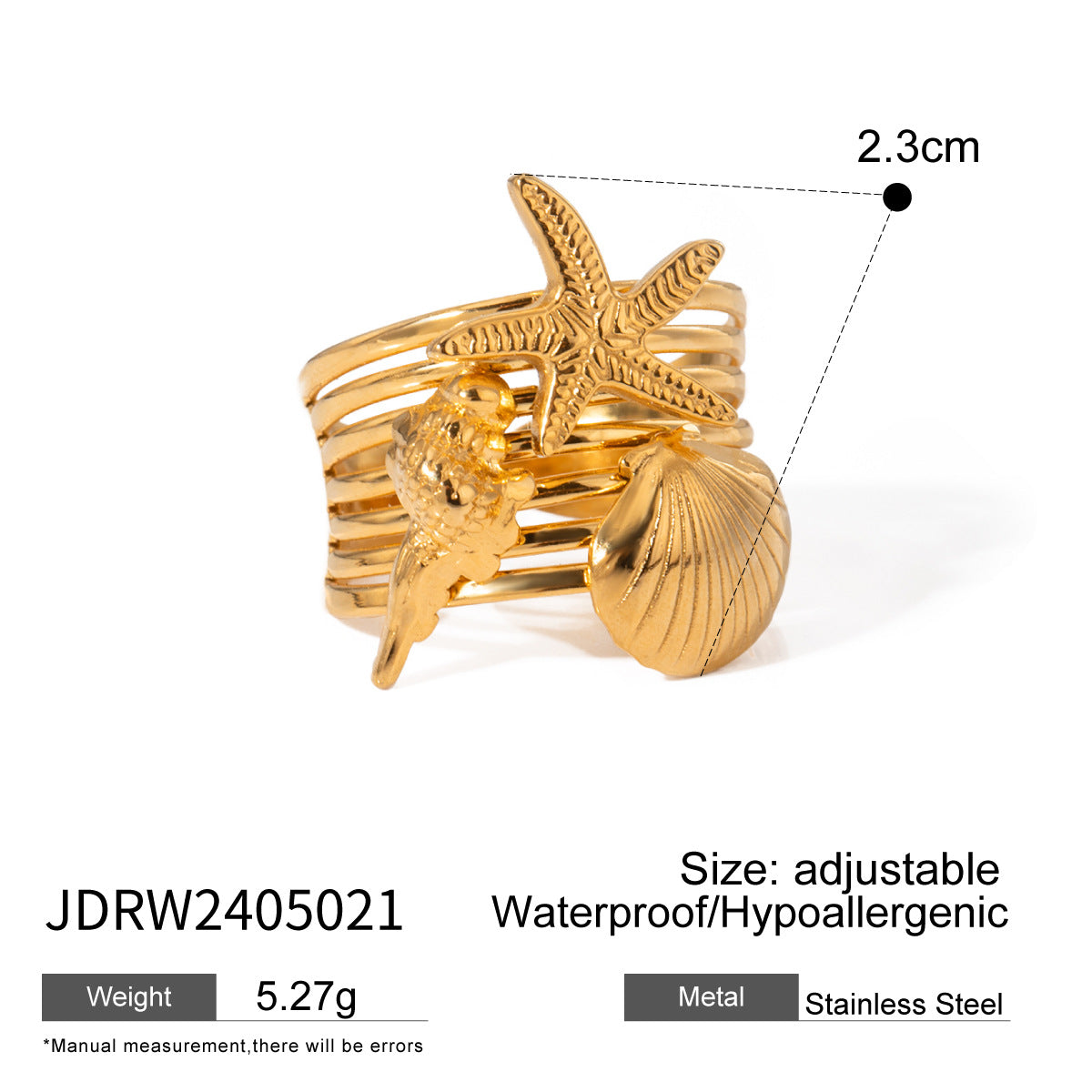 Three-piece stacked stainless steel ring set with niche design