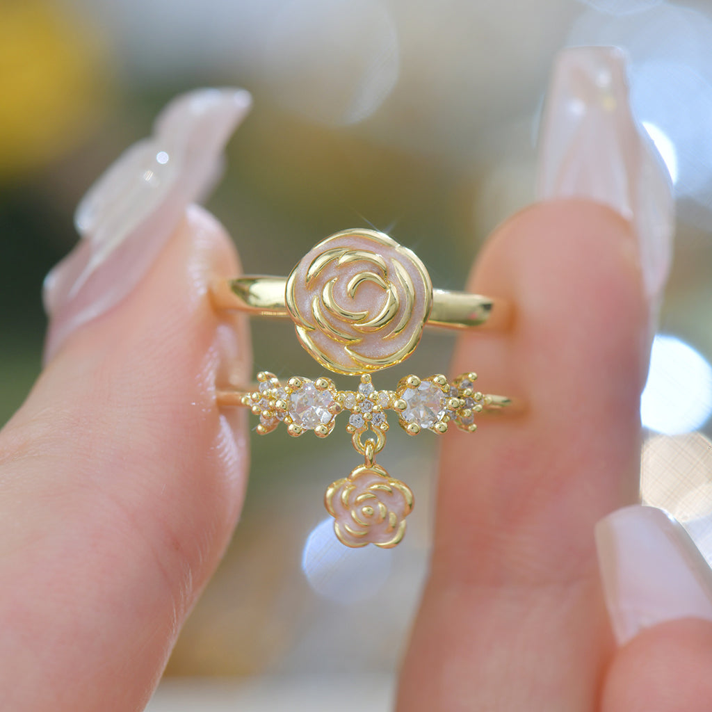 Rose Garden 3D Exquisite French Copper Alloy Set