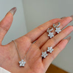 925银梅花造型圣诞配色简约套装