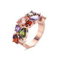 Mona Lisa Seven-Colored Zircon Ring