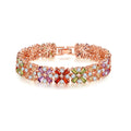Rose gold women's micro-paved zircon bracelet