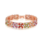 Rose gold women's micro-paved zircon bracelet