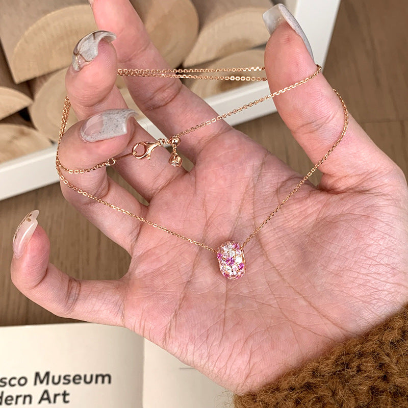 Rose Manor Pink Diamond Copper Alloy Necklace