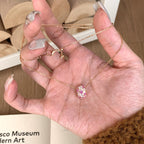 Rose Manor Pink Diamond Copper Alloy Necklace