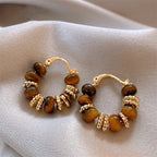 Maillard Tiger Eye Copper Alloy Ear Clips