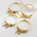 Vintage Little Bear Crown Stainless Steel Bracelet