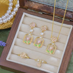 Rose Garden 3D Exquisite French Copper Alloy Set