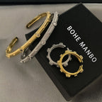 Brushed Zircon Bracelet Set