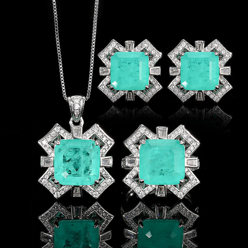 Paraiba Square Design Copper Alloy Set
