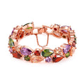 Mona Lisa Rose Gold Women's Seven-Color Zircon Bracelet