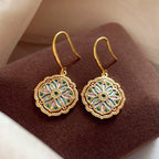 Monet Garden Painting Copper Alloy Earrings