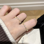 925 Sterling Silver Exquisite and High-End Stacked Diamond Ring