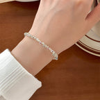 925 Sterling Silver Glass Bead Dreamy Light Bulb Silver Fragment Bracelet