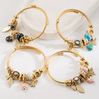 Vintage Heart Butterfly Stainless Steel Bracelet