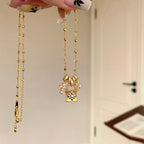 High-end cross clasp copper alloy necklace