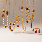 Luxury-featured stainless steel resin sweater chain