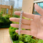 Copper-zircon flower fashion copper alloy bracelet