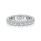 925 Sterling Silver High Carbon Diamond Full Diamond Stackable Ring