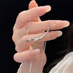 925 Sterling Silver Serpent Zircon Necklace