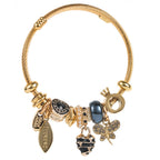 Vintage Heart Butterfly Stainless Steel Bracelet