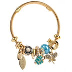 Vintage Heart Butterfly Stainless Steel Bracelet