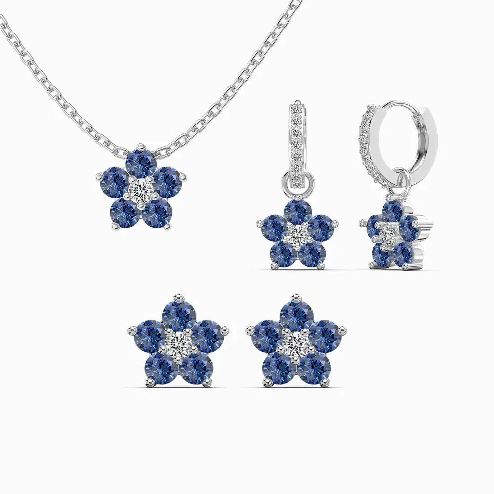 925银梅花造型圣诞配色简约套装