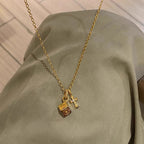 Versatile and exquisite cross-shaped copper alloy necklace