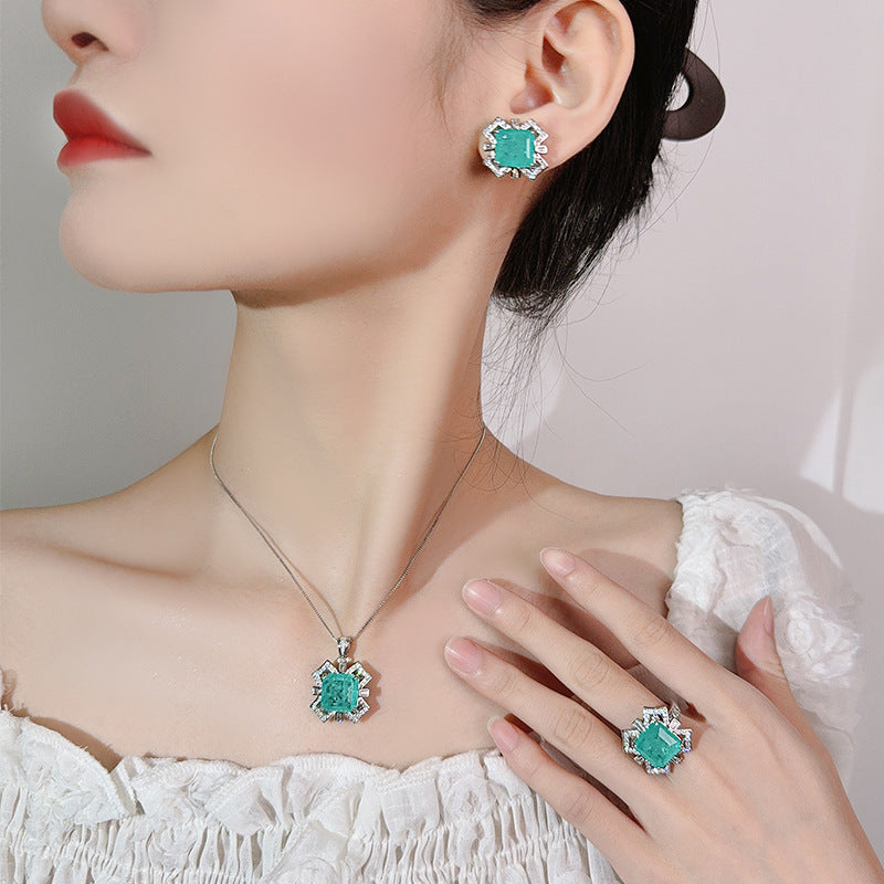 Paraiba Square Design Copper Alloy Set