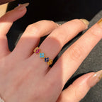 25 Sterling Silver Colored Four-Leaf Clover Dopamine Four-Leaf Clover Set