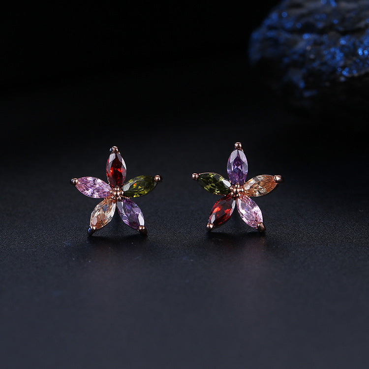 Stylish and cute crystal earrings with sparkling stars