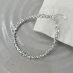 925 Sterling Silver Glass Bead Dreamy Light Bulb Silver Fragment Bracelet