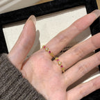 925 Sterling Silver Vintage-Style Four-Leaf Clover Zirconia Ring