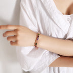 Colored crystal bracelet, zircon bracelet, copper