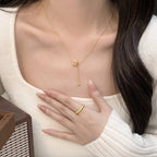 925 Sterling Silver Vintage Style Rubik's Cube Heart Bead Tassel Necklace