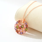 Colorful high-grade zircon necklace