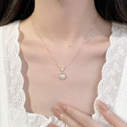 925 Sterling Silver Angel's Tears Heart-Shaped Necklace