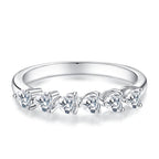 925 Sterling Silver High Carbon Diamond Full Diamond Stackable Ring